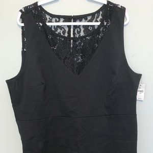 Black sleeveless top with lace 26/28